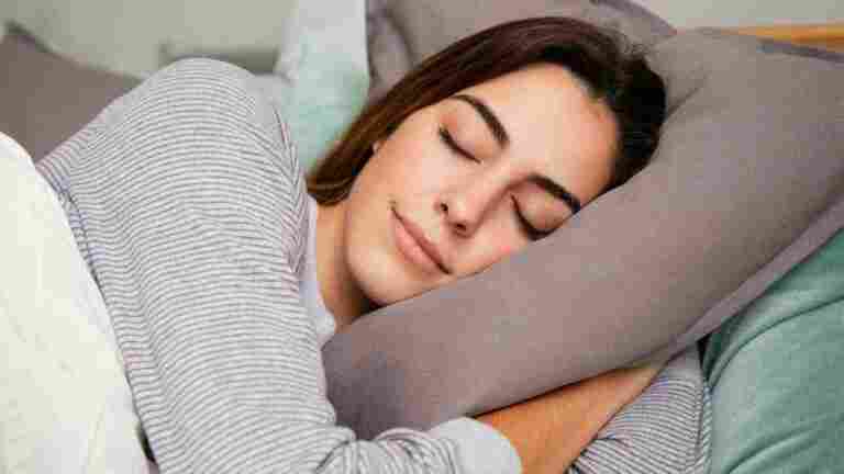 beautiful woman sleeping home