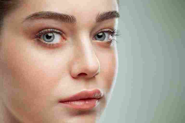 beautiful girl face perfect skin