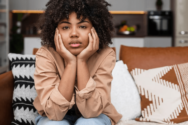 Woman obsessed with social media