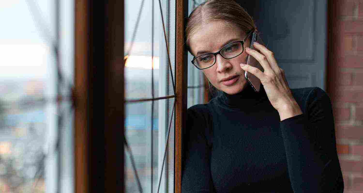 beautiful woman talking phone