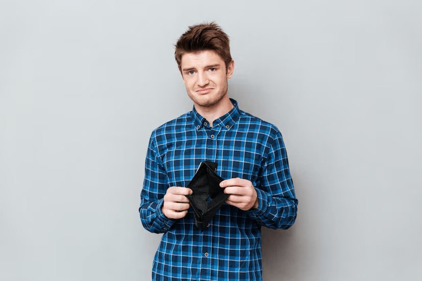 Signs a man has no money