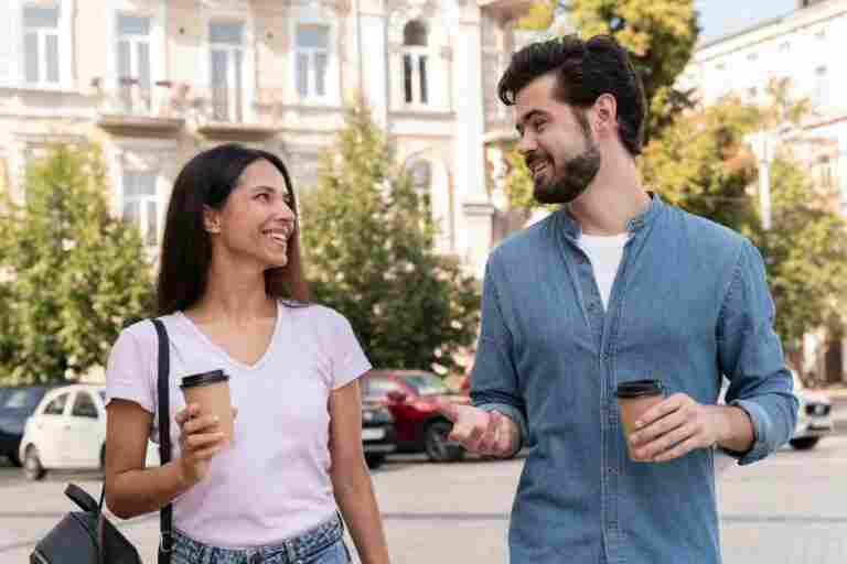 medium shot friends with coffee cups