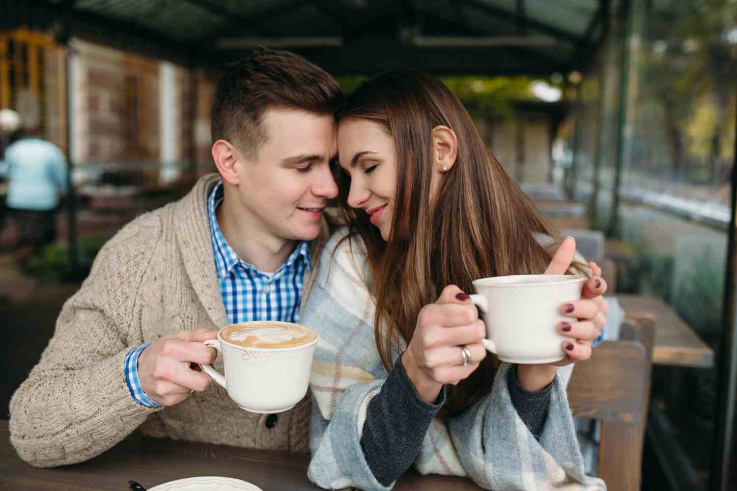 couple having coffee together