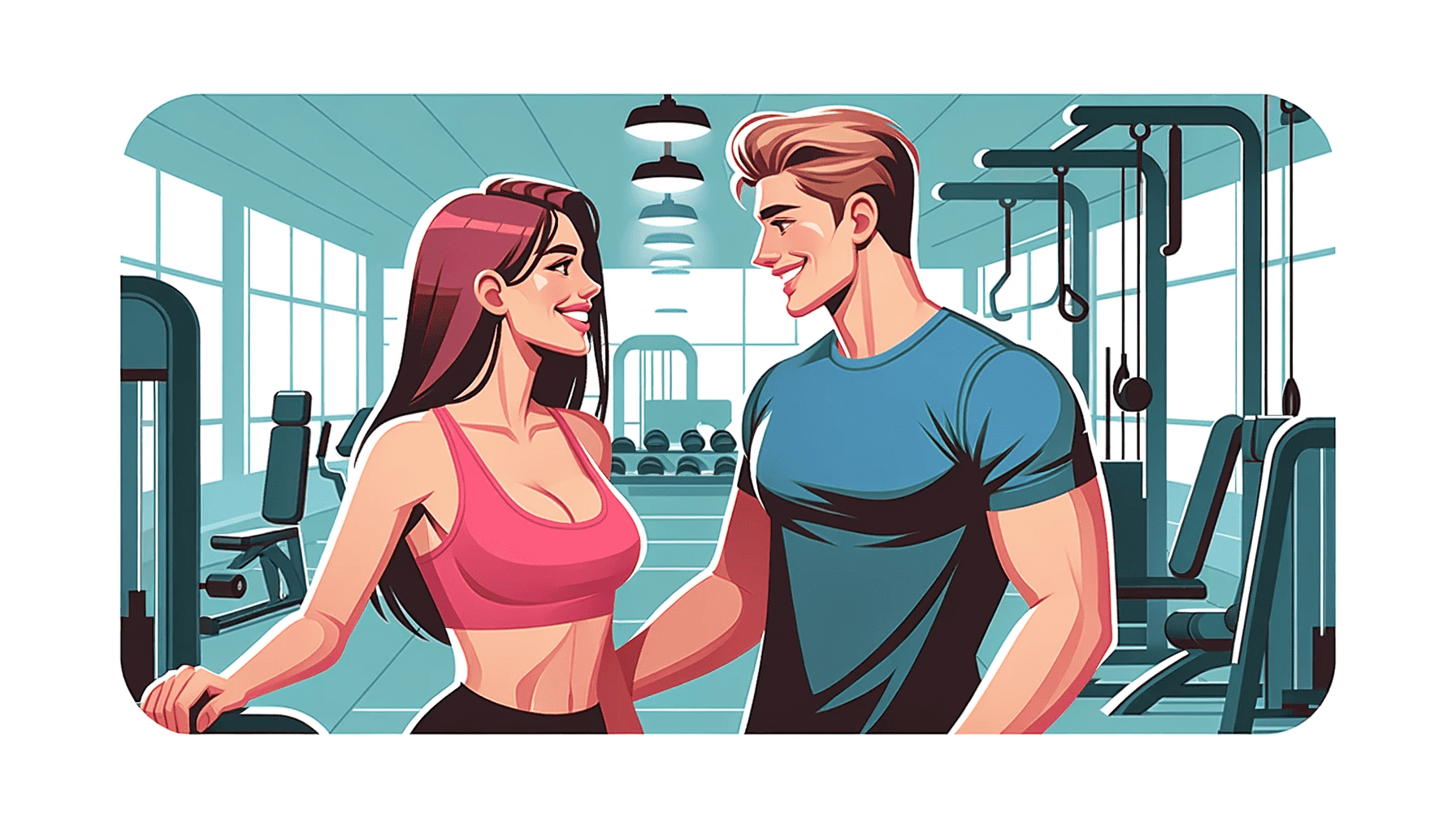 Body language of girl interested in a guy at the gym
