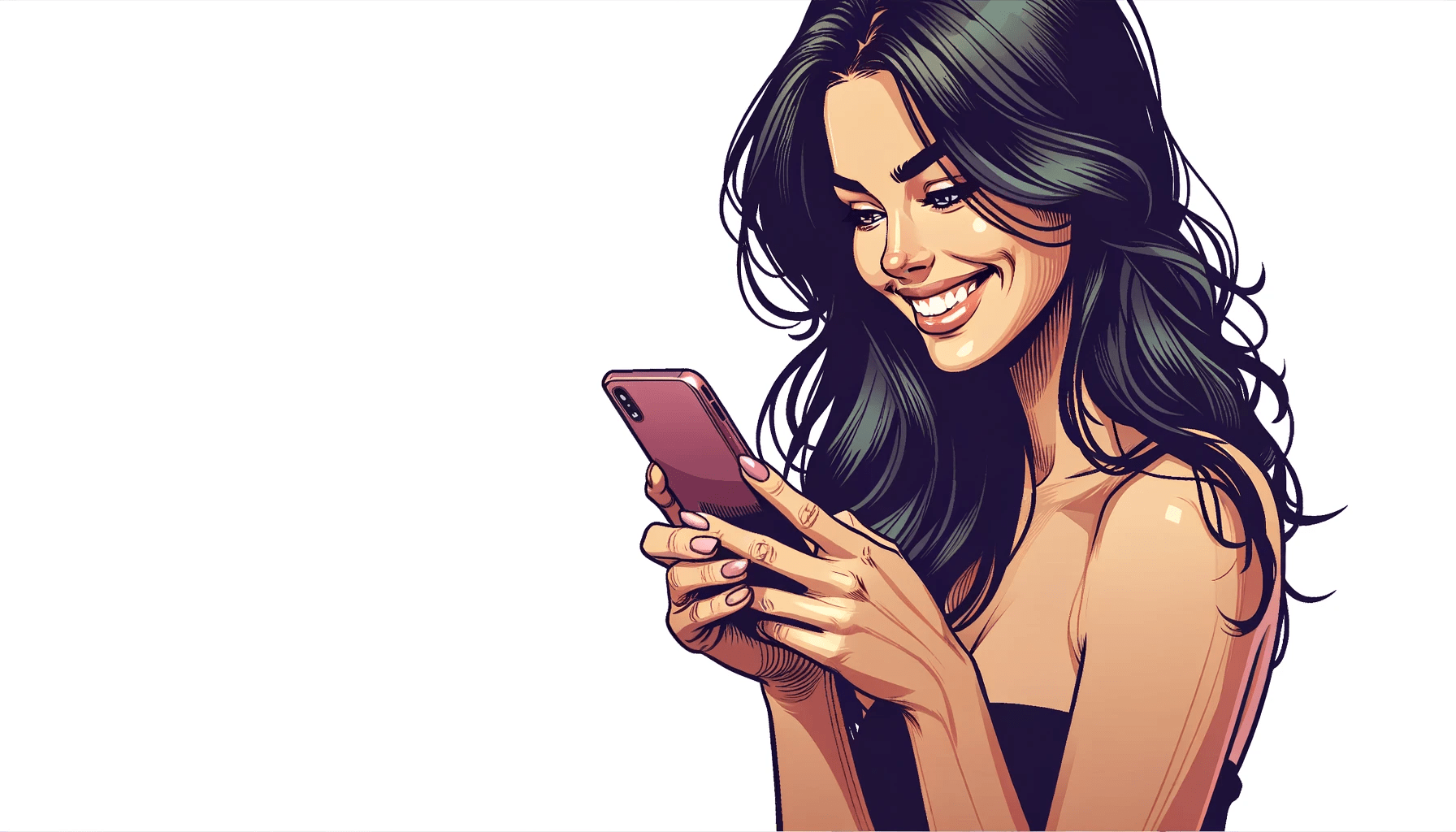 Girl texting guy