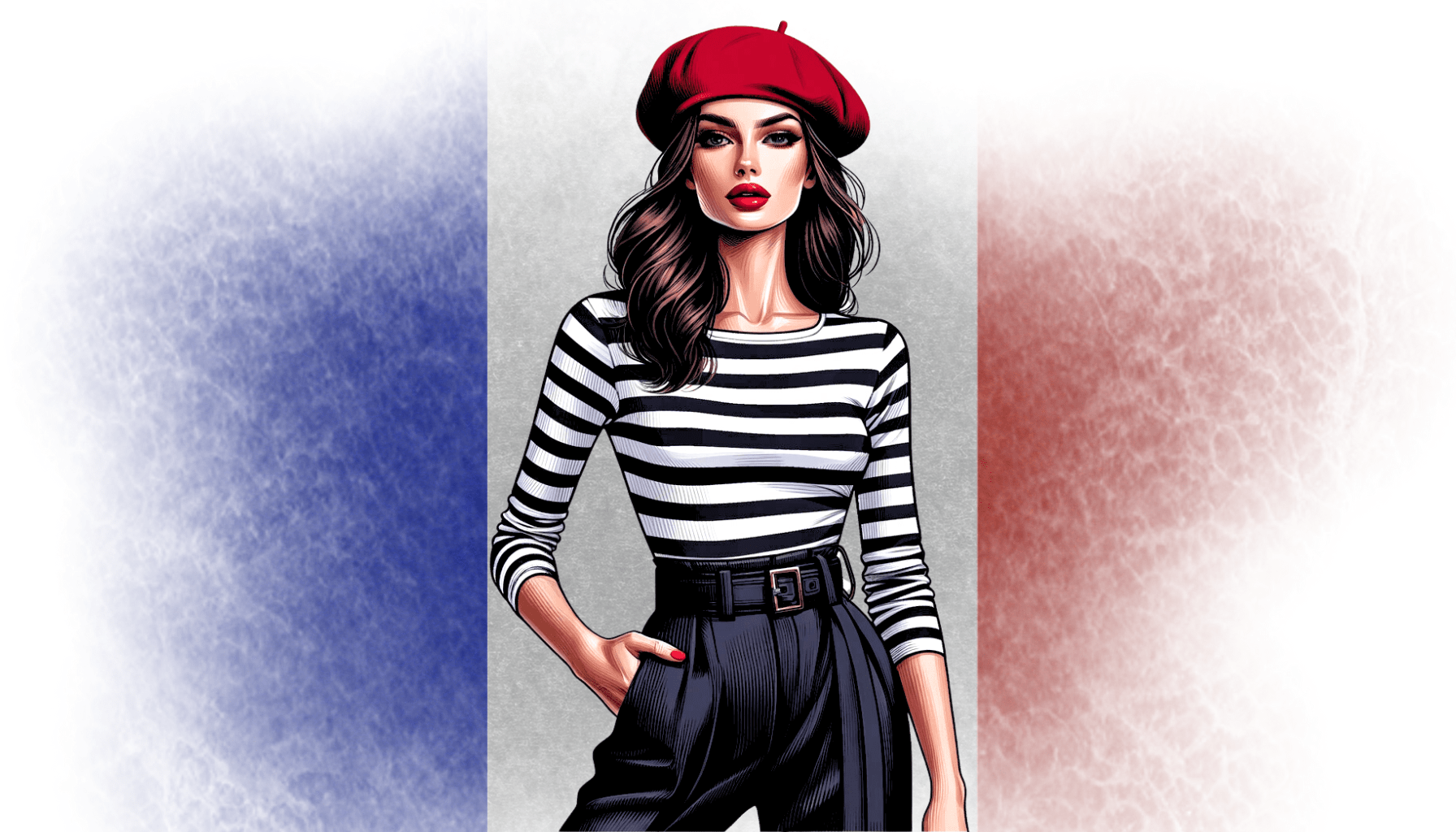 A French woman on Traditional Breton and Beret