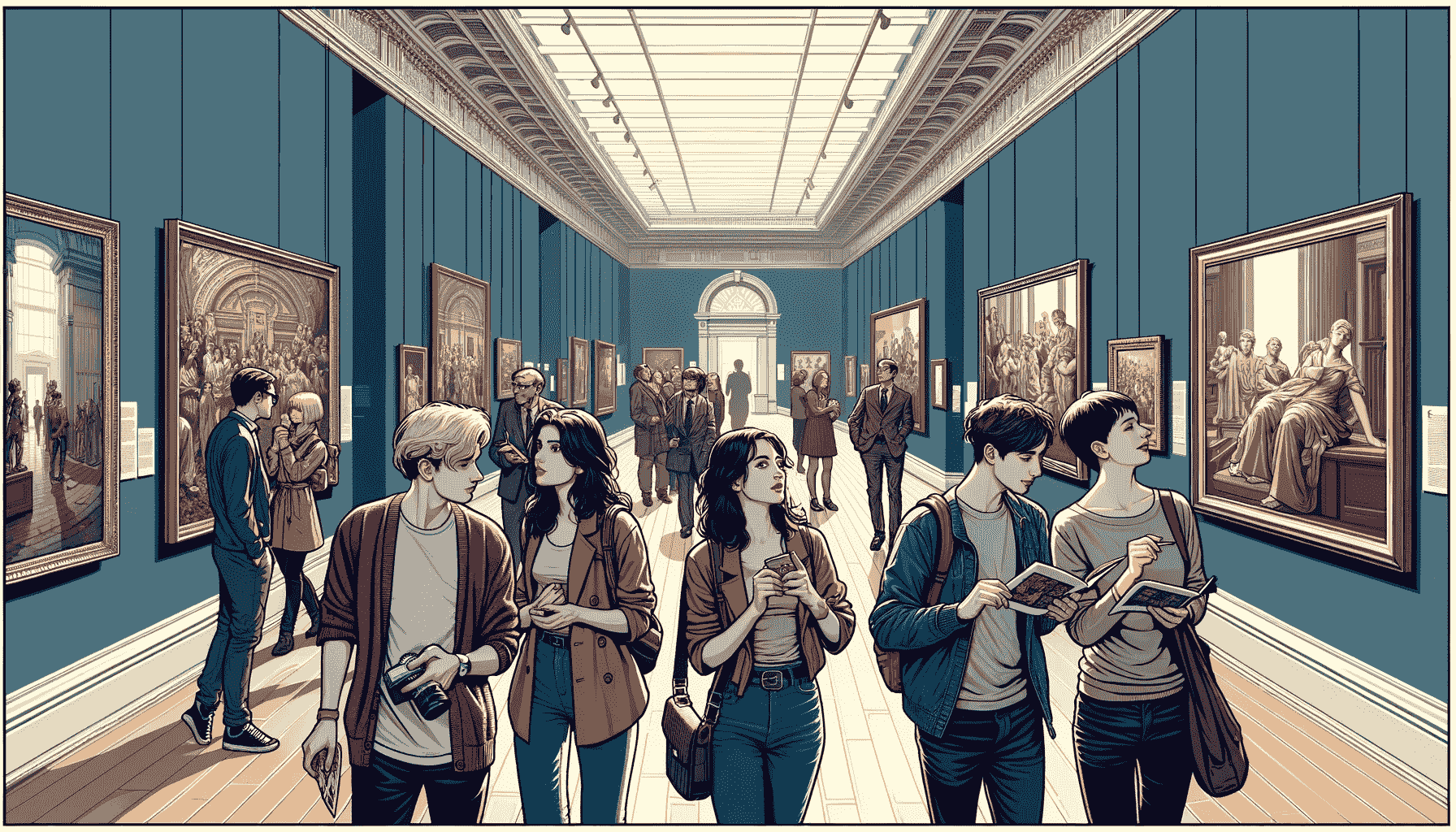people on an adventure at the museum 