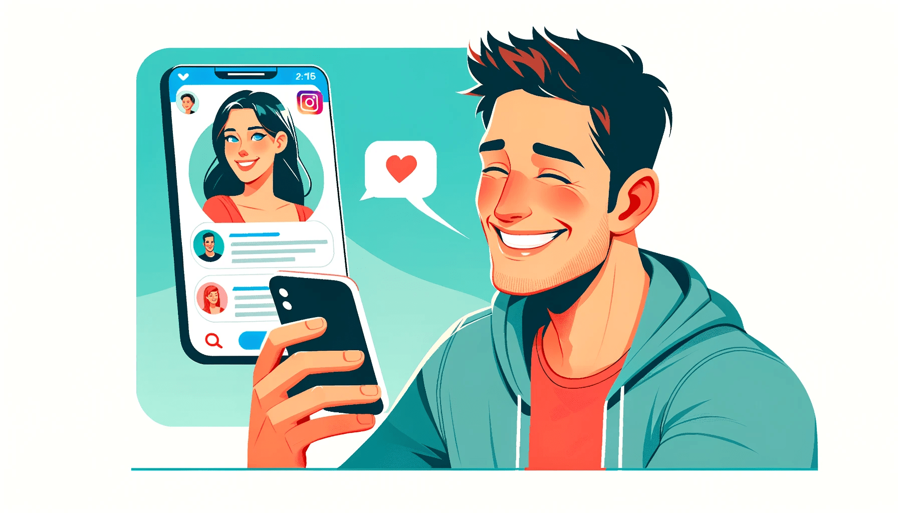 guy liking a girl's story on Instagram