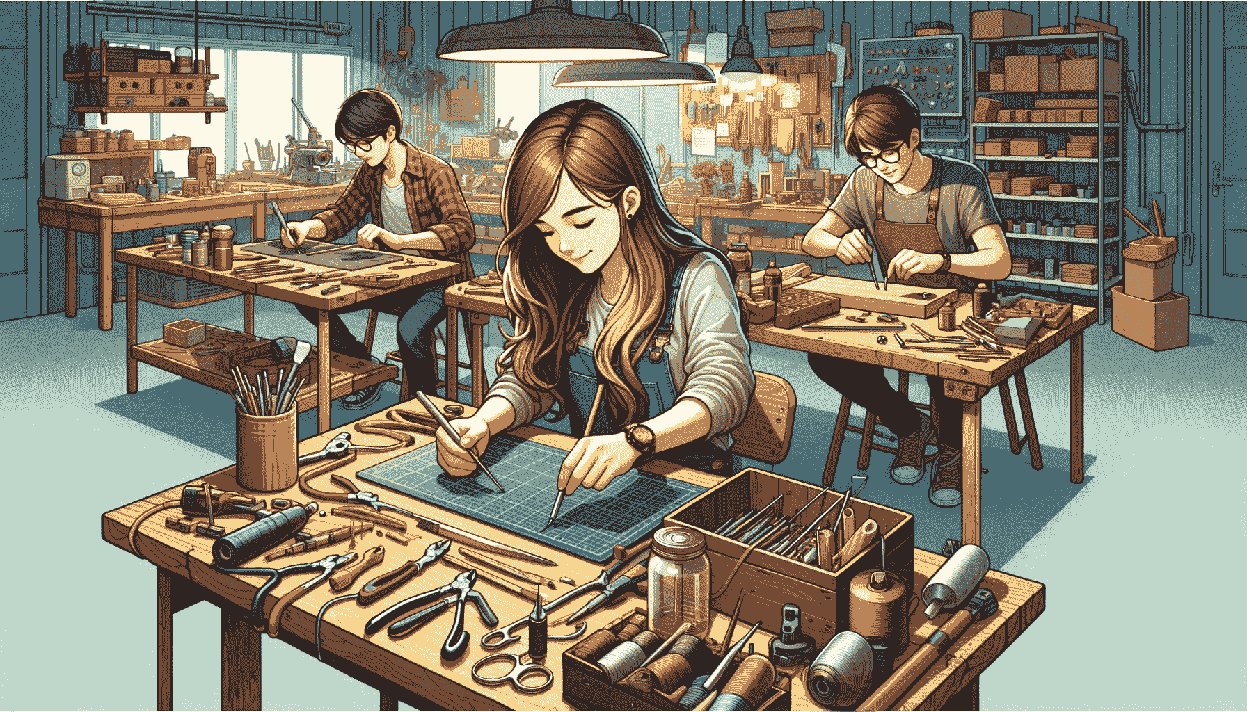 girl at workshop