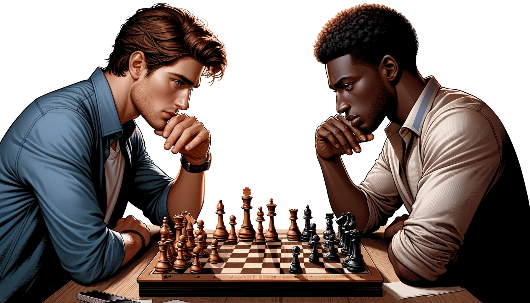 gentlemen playing chess