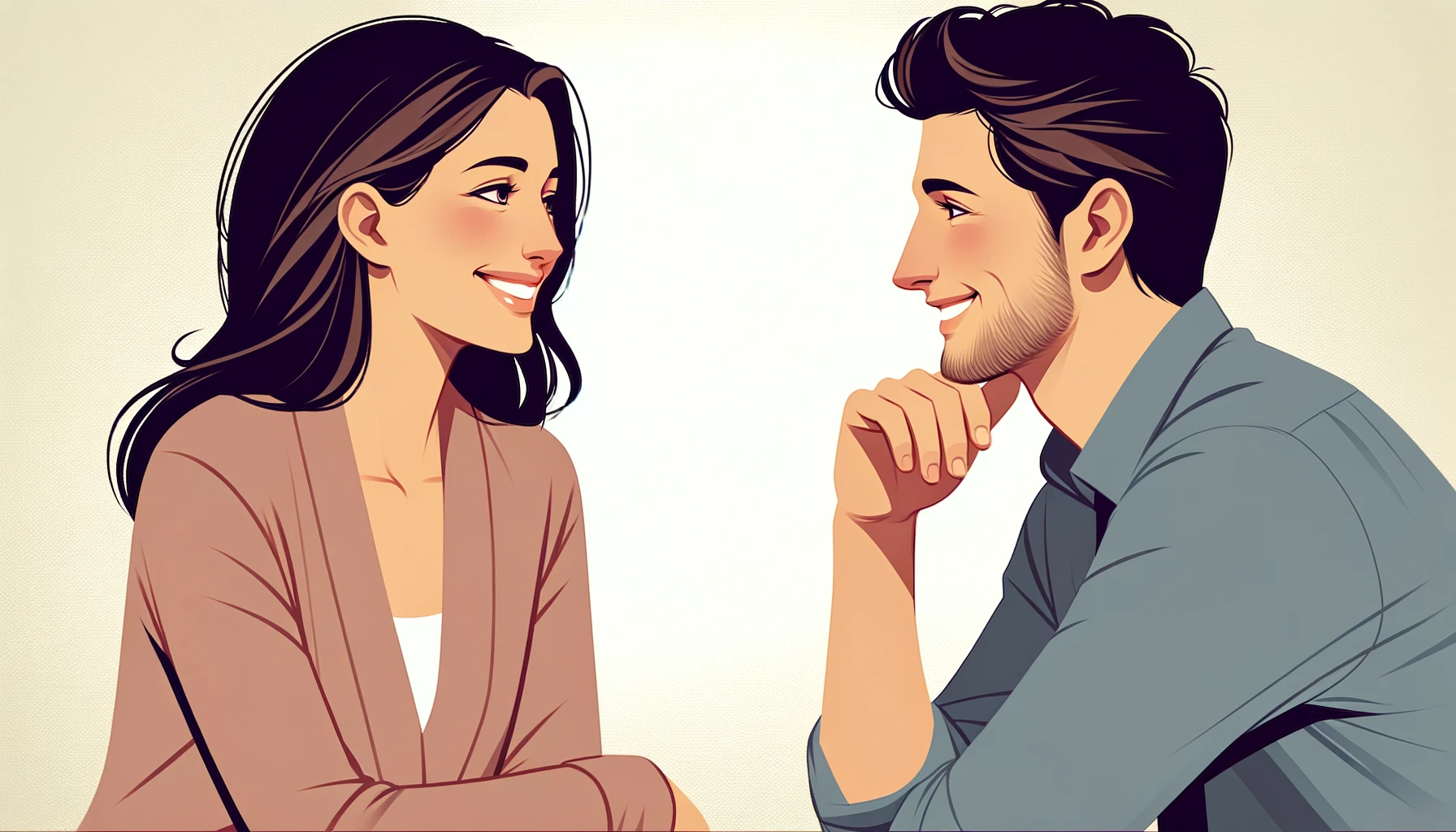 Girl complimenting guy