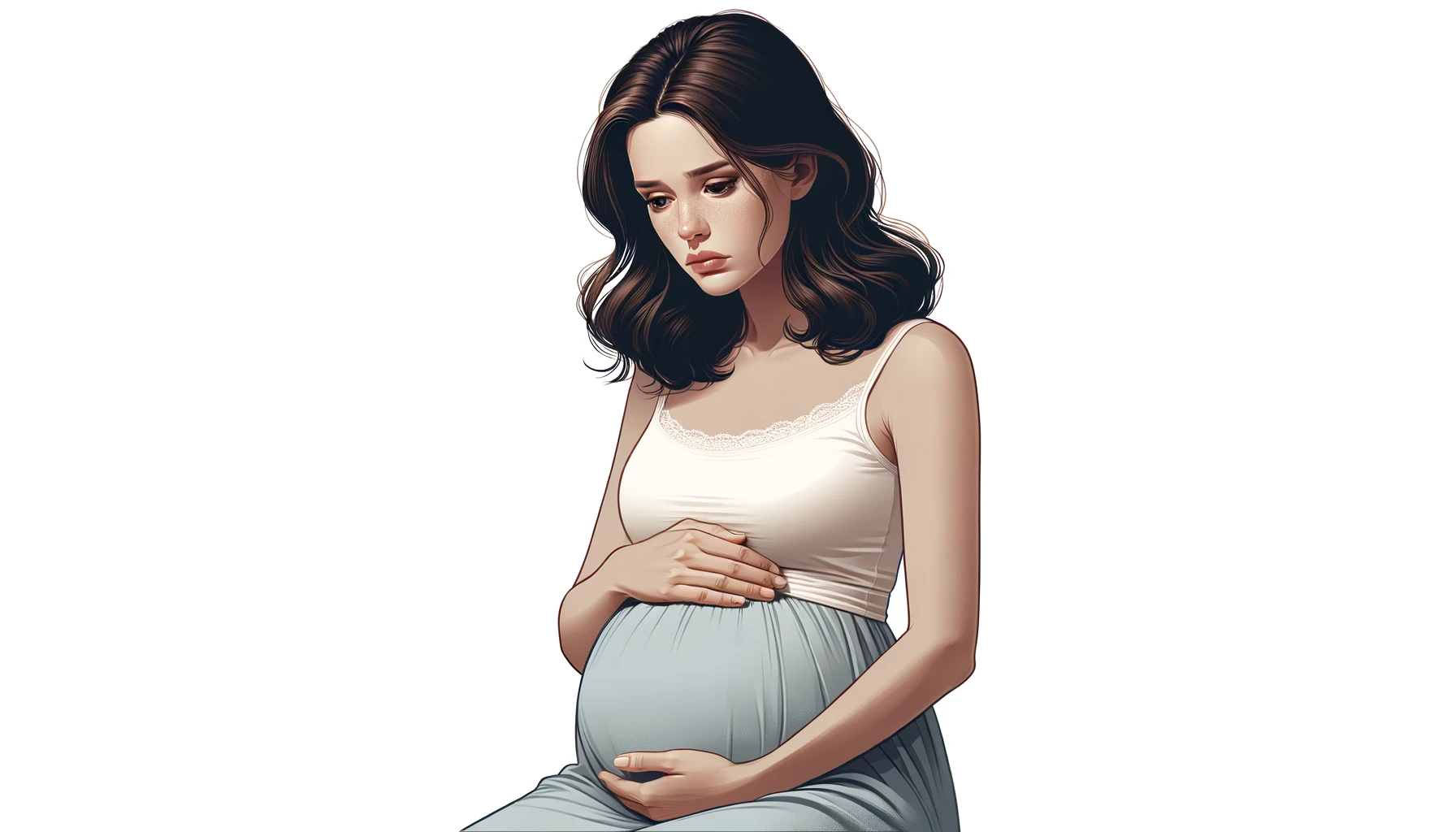 sad pregnant woman