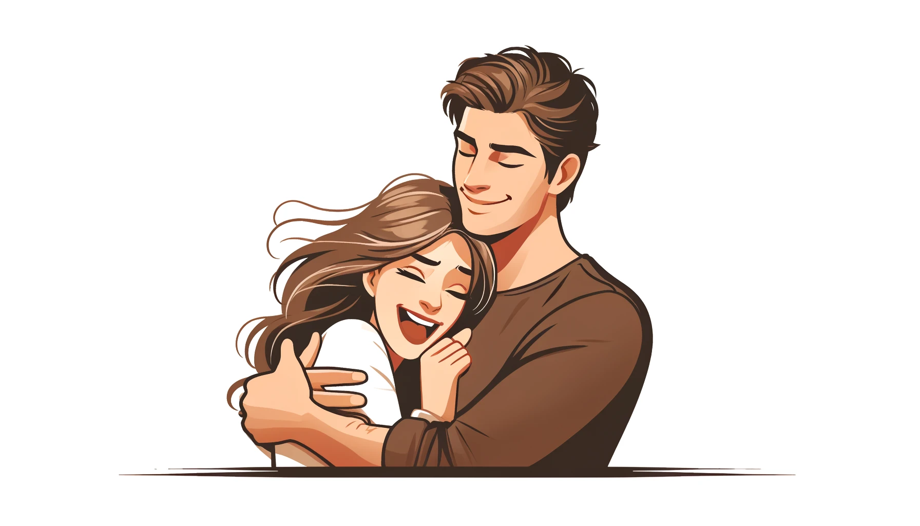man in love with woman