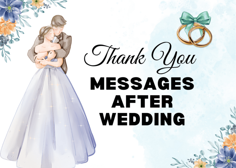 Thank you message after wedding