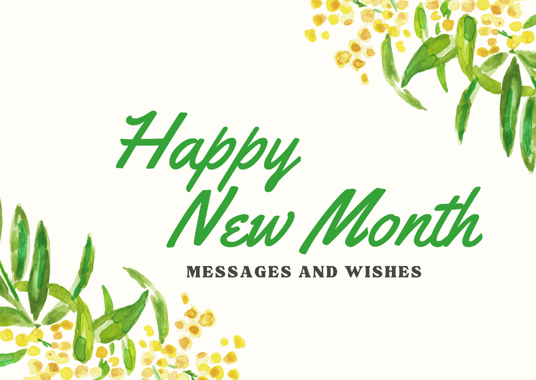 Happy New Month Messages And Wishes