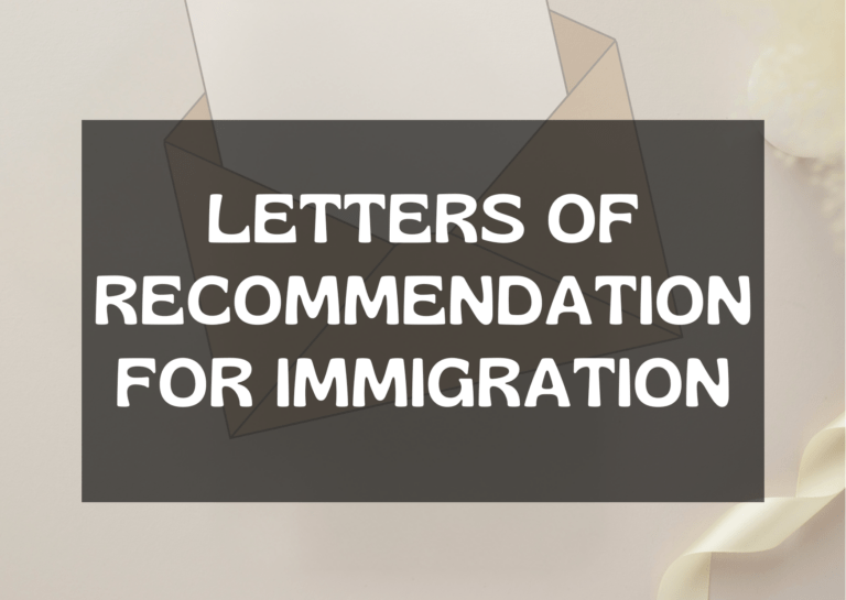 Letters Of Recommendation For Immigration