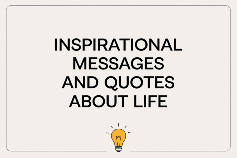 Inspirational Messages and Quotes About Life