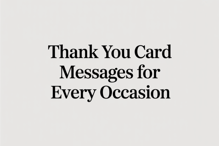 Thank You Card Messages For Every Occasion 