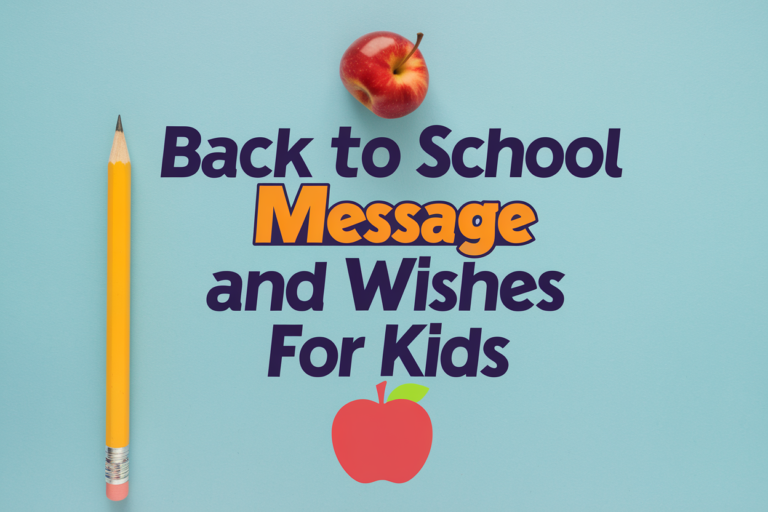Back To School Message And Wishes For Kids