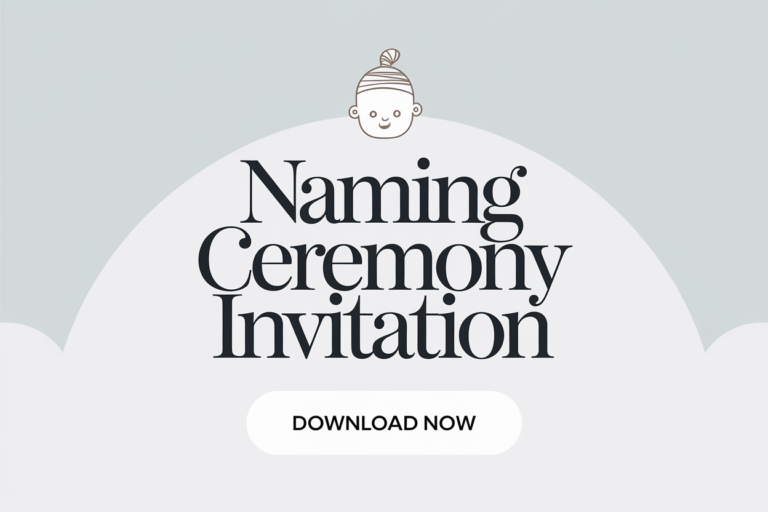 Naming ceremony invitation