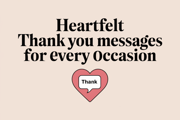 Heartfelt Thank You Messages & Quotes for Every Occasion
