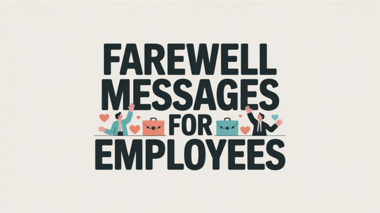 Heartfelt Farewell Messages for Employees and Staff